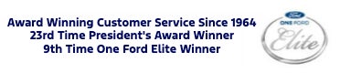 Award Winning Customer Service since 1964, 23-time President's Award Winner, 9-time One Ford Elite Winner.